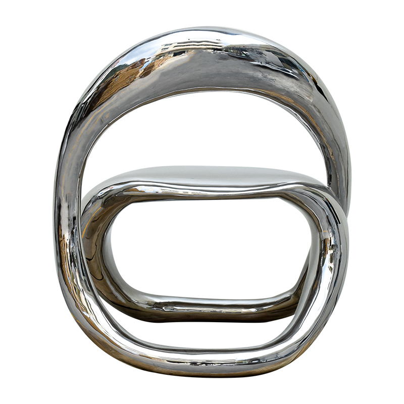 玻璃鋼噴鍍銀抽象凳子